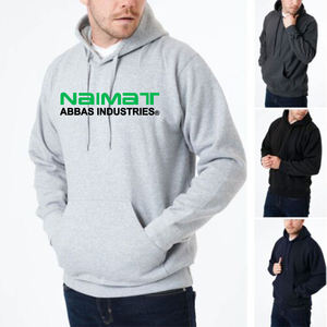 Customized <b>Men's</b> Thermal Fleece <b>Hoodies</b> Comfortable Heavyweight 220g 100% Cotton <b>Black</b> Multicolor <b>Plain</b> Dyed Breathable Gym - Product Image 2