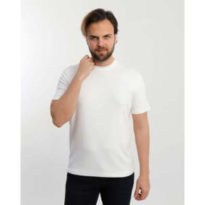 OYSO MODAL FABRIC BICYCLE <b>COLLAR</b> <b>T</b>-<b>SHIRT</b> - WHITE - Product Image 2