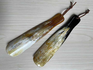 Handcrafted Natural Horn <b>Shoehorn</b> Set - Product Image 2