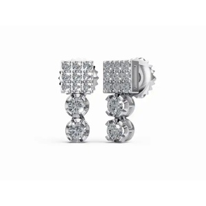 ต่างหูเพชรทรงกลมคู่ 14 กะรัต ทนทาน ผลิตจากเพชรเลี้ยงในห้องปฏิบัติการ ดีไซน์เนอร์จิวเวลรี่ ขายส่งจำนวนมาก รับผลิตแบบ OEM - Product Image 5