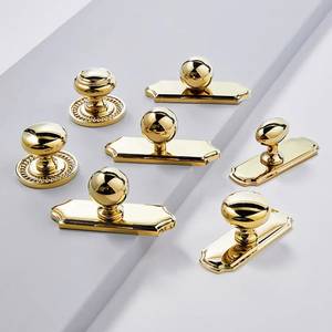 Boutons de porte traditionnels en métal polonais doré faits à la main pour portes intérieures et extérieures décor article de quincaillerie de meubles de luxe pour bureau à domicile - Product Image 3