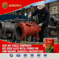 Primaire alkyde à séchage rapide à l'oxyde de fer rouge pour protection temporaire des tôles d'acier fabriquées, des assemblages soudés et des sections en acier