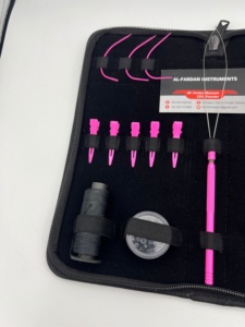 Kit d'outils professionnels pour extensions de cheveux en micro-nano perles couleur rose vif, fils en acier inoxydable, pince plate, pinces métalliques à boucle - Product Image 5