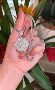 Colgante de Diamante Moissanita Blanca Totalmente Cubierto de Circonitas, Corte Excelente, Joyería Hip Hop con Dijes Personalizados, Elegante Collar Brillante, Regalo - Product Image 6