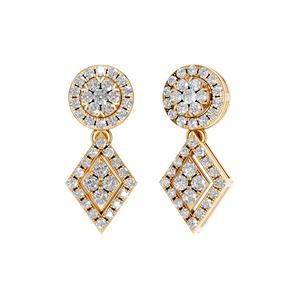 Boucles d'oreilles exquises en or massif 18 carats avec diamant Bijouterie fine naturelle à la mode Conception de luxe OEM ODM Vente en gros de boucles d'oreilles en or en vrac - Product Image 5