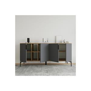 Elegante CONSOLE per porta antracite da 180 CM, CONSOLE per sala da pranzo