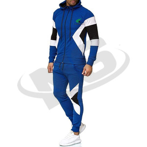 Conjunto de chándal transpirable personalizado con cierre de cordón para hombre, chándal de entrenamiento de lana sólida informal de poliéster/algodón OEM - Product Image 6