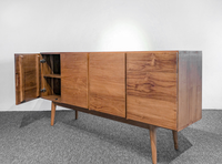 Aparador de Madera de Teca Sólida, Mueble de Almacenamiento para Restaurante, Hotel, Villa, Resort, Cafetería, Mobiliario Comercial para Hostelería, Venta al Por Mayor