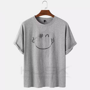 2023 venta al por mayor de alta calidad 100% Camiseta de algodón Premium serigrafía personalizada tela de punto Premium - Product Image 4