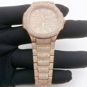 Top Class VVS Moissanite Diamond Rose Gold Acero inoxidable Iced Out Hip Hop Movimiento automático Reloj de pulsera para ropa de hombre - Product Image 6