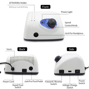 เครื่องขัดเล็บไฟฟ้า65W มอเตอร์ขนาด40000รอบต่อนาทีแข็งแรงสไตล์210สำหรับร้านเสริมสวย - Product Image 5