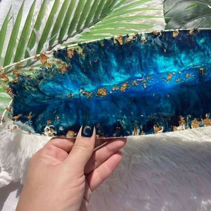 Bandeja Decorativa de Resina en Varios Colores, Bandeja Ovalada de Resina para Decoración del Hogar, Alta Calidad - Product Image 1