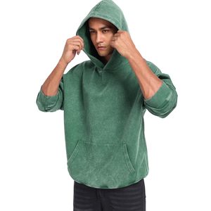 Streetwear personnalisé brodé avec logo lourd 100% polyester Vintage de haute qualité surdimensionné délavé à l'acide Patchwork sweats à capuche à fermeture éclair - Product Image 5