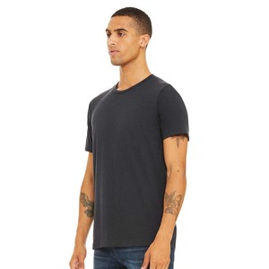 100% algodón orgánico cuello redondo manga corta hombres adultos camiseta para hombre negro - Product Image 2