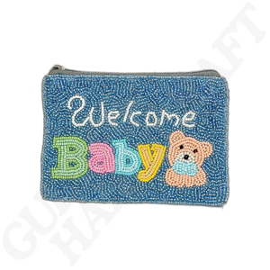 Porte-monnaie en coton perlé fabriqué à la main Mini pochette élégante pour un usage quotidien Essentials & Card Accessories Idéal pour les cadeaux - Product Image 2