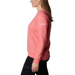 Drop Shoulder <b>Women's</b> <b>Sweatshirt</b> Casual Wear Solid 100% Cotton Breathable Lightweight O-Neck <b>Long</b> Sleeves Customized Logo - Product Image 3