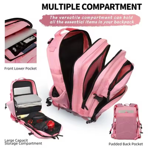 Custom Pink Durable Tactical Gym <b>Backpack</b> with Anti-Theft Waterproof Features for Multi-Sport Outdoor Activities Camping Hiking - Product Image 3