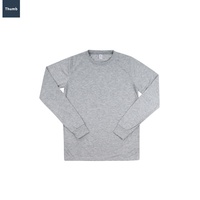 T-shirt à manches longues vierge de sublimation Marque privée personnalisée pour marque basse quantité minimale de commande Haute qualité 170-180 grammes très doux pour homme