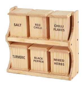 Étagère à épices en bois - Product Image 1