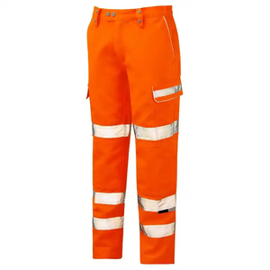 Le travail réfléchissant de cargaison de polyester orange halète le CE ignifuge de pantalons de sécurité du travail de visibilité élevée certifié pour - Product Image 1