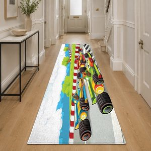 Tapis de salon en chenille antidérapant, beige et marron, style vintage, patchwork, imprimé numériquement, lavable en machine, vente en gros, modèle LXDP-0752 - Product Image 5