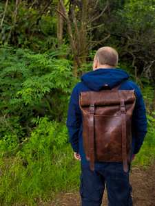 Sac à dos de voyage pliable en cuir pour hommes sac à dos d'école pliable pour femmes sac à dos pour ordinateur portable LRTB-0051F - Product Image 4