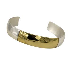 Brazalete Abierto de Latón Chapado en Oro, Elegante, con Diseño de Moda, Grabado Personalizado, Joyería de Moda, Regalo a Precio Económico - Product Image 1