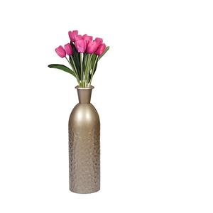 Vase de plancher de fleur en métal martelé pour la décoration de maison et de mariage pour le salon Vase de fleur de plancher en aluminium Sculpture moderne - Product Image 4