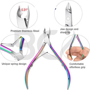 Coupe-cuticules en acier inoxydable de qualité supérieure, durable, avec une large ouverture de mâchoire et une lame incurvée pour les soins personnels - Product Image 4