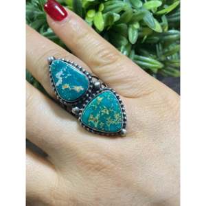 Donovan Skeets Sonoran Gold <b>Turquoise</b> Sterling Silver <b>Ring</b> Size 8 - Product Image 2