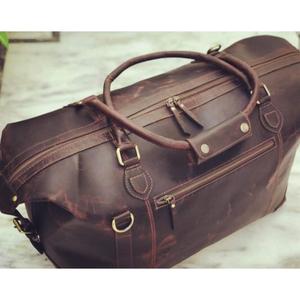 Sac à main unisexe vintage européen en cuir véritable avec motif brodé, sangle réglable, pliable, léger, durable, grand format - Product Image 5