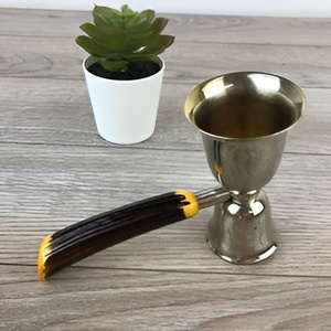 Elegant Modern Design Metal Jigger <b>Engraved</b> White Cocktail Measurement 30-60 ml Jigger for Home Restaurant Hotel Camping - Product Image 6