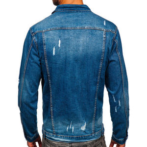 Bleu Jeans Vestes Pour Hommes Vestes Pour Hommes, Homme Vestes, Veste Pour Homme Personnalisé Printemps Automne Hommes Casual Hommes - Product Image 2