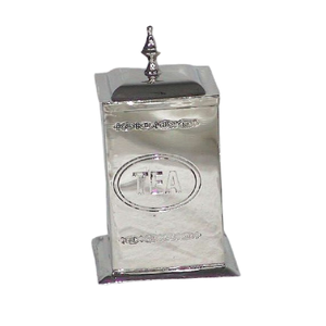 KAMRAN Handcrafted Metal Silver <b>Tea</b> Storage <b>Canister</b> Lid Custom Logo Durable BPA Free Eco-Friendly American Style Food Container - Product Image 5