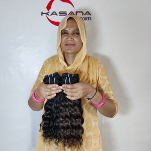 100% cabello humano virgen Remy sin procesar templo indio doble trama cutícula alineada pelucas de encaje al por mayor rizos de ondas naturales - Product Image 3