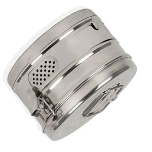 Tarro de apósito quirúrgico de acero inoxidable de grado alemán de alta calidad duradero con juego de instrumentos manuales de cubierta - Product Image 4