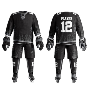 El más nuevo uniforme de hockey sobre hielo de gran venta con logotipo personalizado de 100% poliéster y para ropa informal uniformes deportivos de hockey sobre hielo - Product Image 3