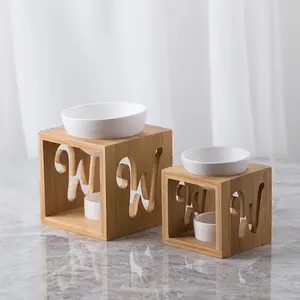 Alta calidad hogar Hotel decoración regalo fiesta hecho a mano madera portavelas soporte candelabro té luz vela soporte decoración del hogar - Product Image 6