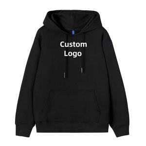 100% algodón 380gsm conjunto de Sudadera con capucha de punto de gran tamaño hombres logotipo personalizado Sudadera con capucha de manga larga de talla grande - Product Image 1