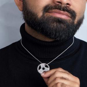 Collar con Colgante de Diamantes de Imitación VVS de Lujo, Estilo Hip Hop, con Diseño de Barra de Plata 925 para Joyería Masculina a Bajo Precio - Product Image 5