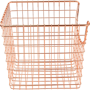 Organizador de almacenamiento de frutas y café, cestas de Metal con doble mango de madera, color negro - Product Image 4