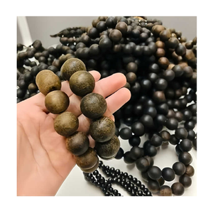 Bracelet de perles en bois d'oud vintage 16MM-18MM Bijoux unisexe de style bouddhiste Bois d'agar naturel fait à la main au Vietnam Factory - Product Image 1