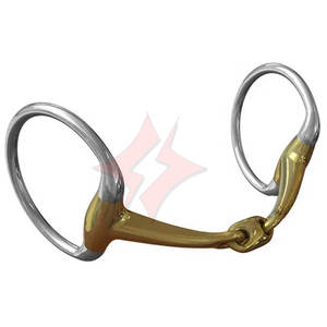 High Quality Custom Horse Bit Waterford Steel Joint D-<b>Ring</b> with French Link Stainless Steel Western Dutch Gag Bit breeches - Product Image 1