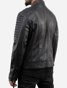 Chaqueta ajustada de cuero de motorista para hombre, forro de viscosa, transpirable, personalizable, cierre de cremallera de calle alta, chaqueta de invierno al por mayor - Product Image 6