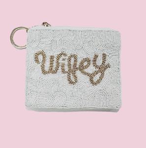 Porte-monnaie en perles fait main, pochette zippée colorée avec thème estival, crème glacée, flamant rose, vélo, coquillage, oursons en gélatine - Product Image 3