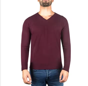Vente en gros, pull de luxe pur mode hivernale 100% pour hommes, chandails personnalisés de haute qualité à col en V et en cachemire pour hommes - Product Image 4