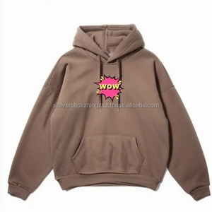 Sudadera con capucha de felpa francesa de algodón 100% de gran tamaño para hombre, ropa de calle personalizada de alta calidad, forro polar grueso, hombros caídos, pantalones cortos teñidos lisos - Product Image 3