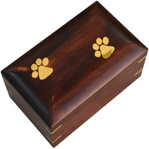 Haute sur demande Nouveau design Urnes en bois pour animaux de compagnie de conception de patte disponibles en grande quantité auprès de l'exportateur et du fabricant indiens - Product Image 4