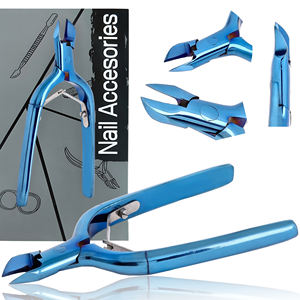 Cortauñas Azul Moderno con Mecanismo de Doble Resorte, Acero de Alta Resistencia Sostenible, Apertura de Mandíbula Ancha, Profesional - Product Image 3