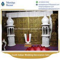 Set furnitur Dekorasi pernikahan, perlengkapan dekorasi pernikahan India Selatan tradisional mewah dan cantik